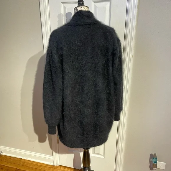 Vintage Eddie Dassin Angora Lambs Wool Rabbit Hair Bead Embellished Oversized